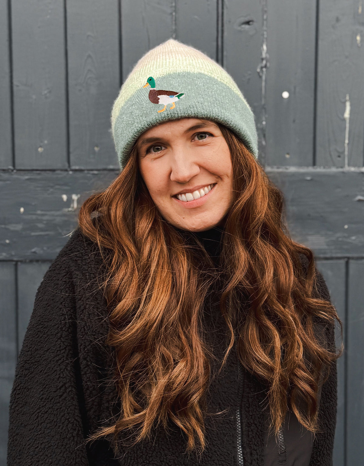 Duck Embroidered Tonal Beanie