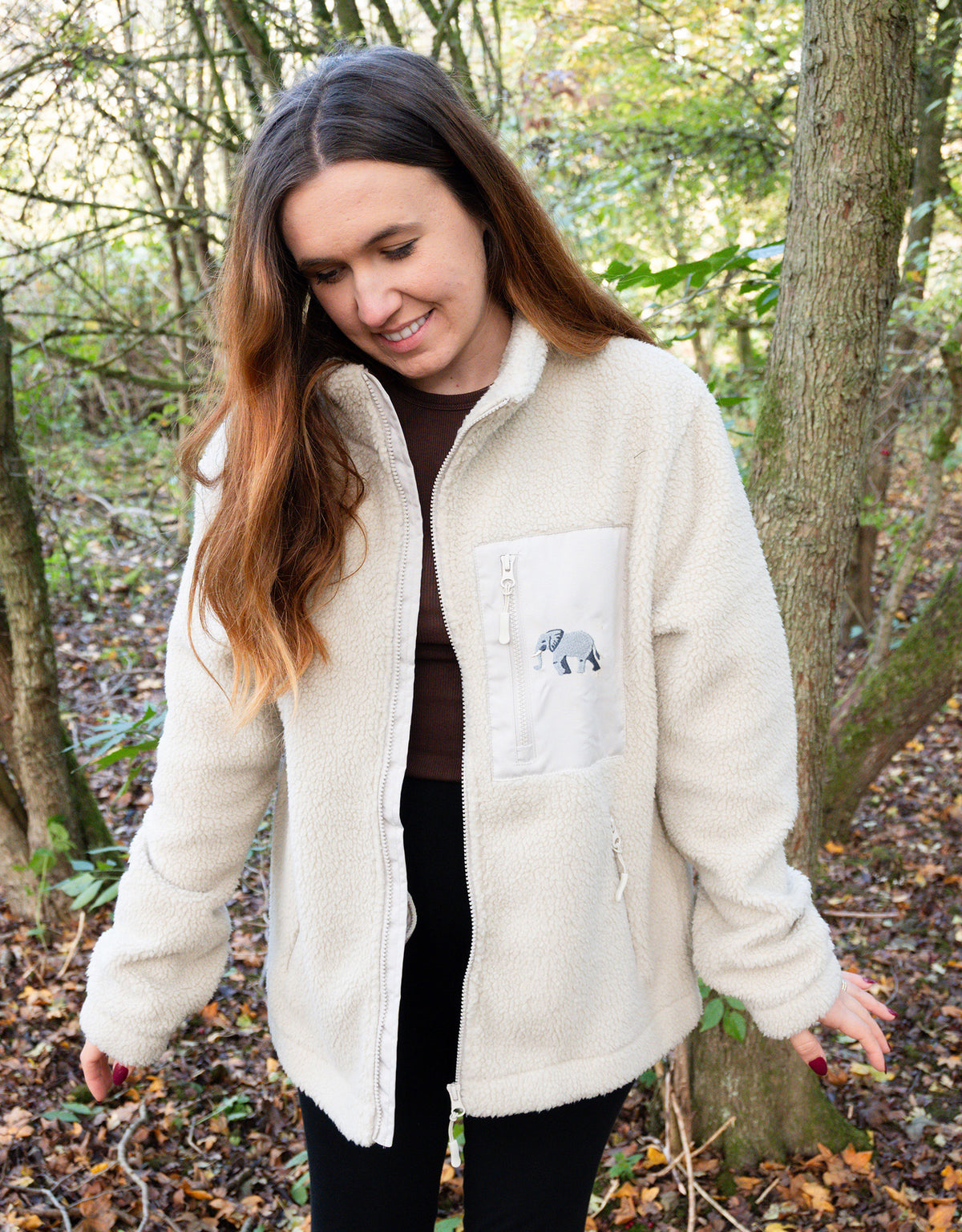 Elephant Full Zip Recycled Polyester Fleece