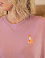 Red Fox Embroidered Unisex T-Shirt