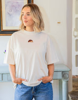 Hedgehog Embroidered Unisex Oversized Tee