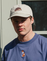 Hedgehog Embroidered Vintage Cap