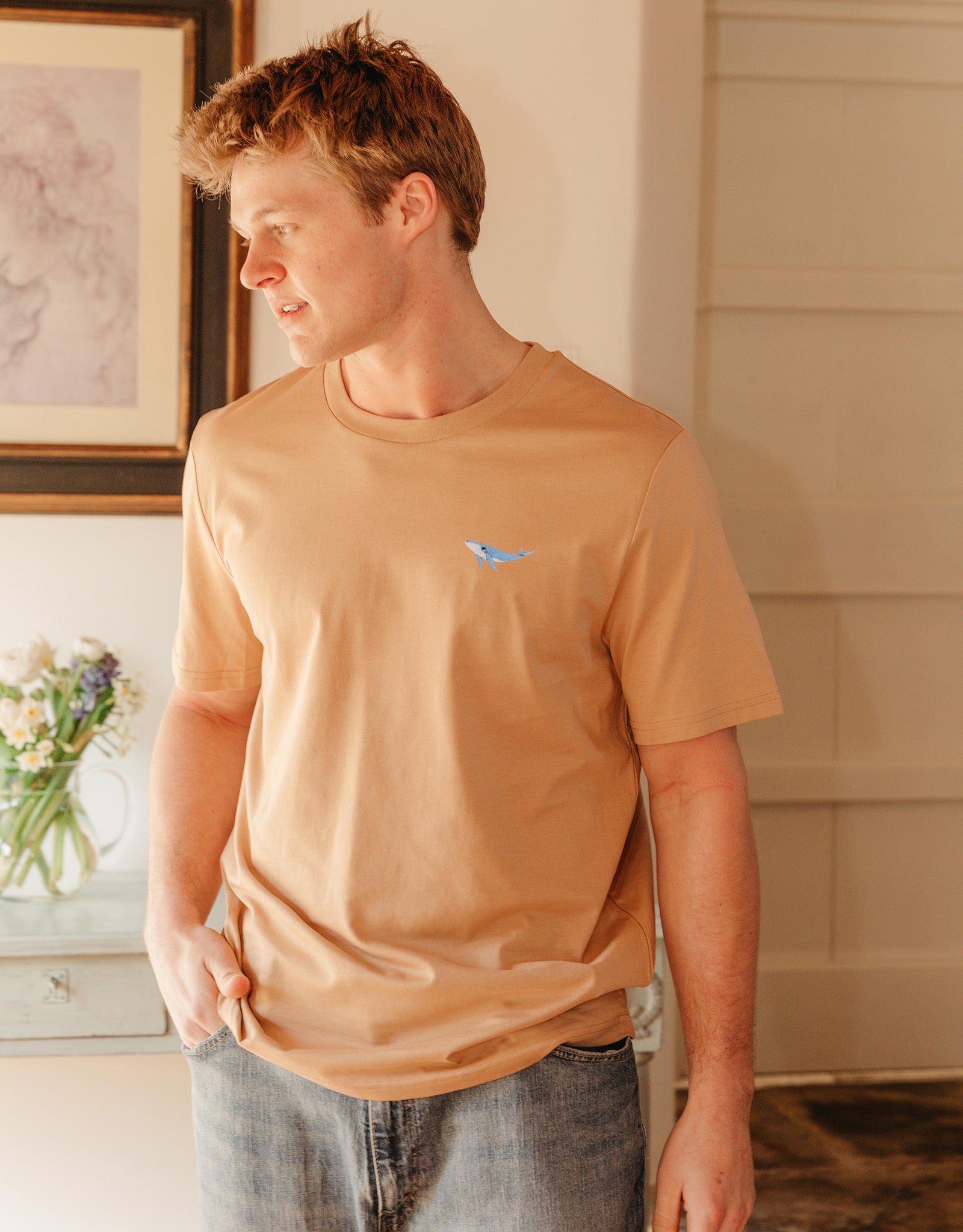 Humpback Whale Embroidered Unisex T-Shirt