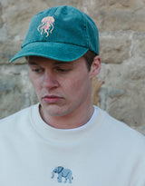 Jellyfish Embroidered Vintage Cap