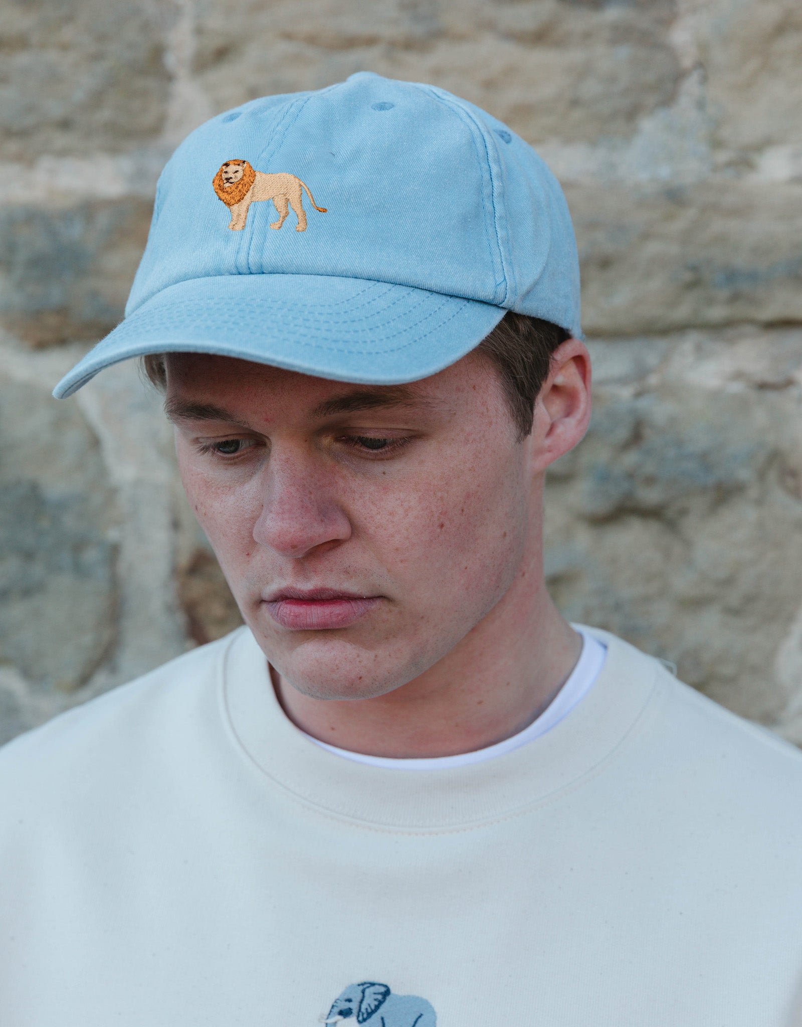 Lion Embroidered Vintage Cap
