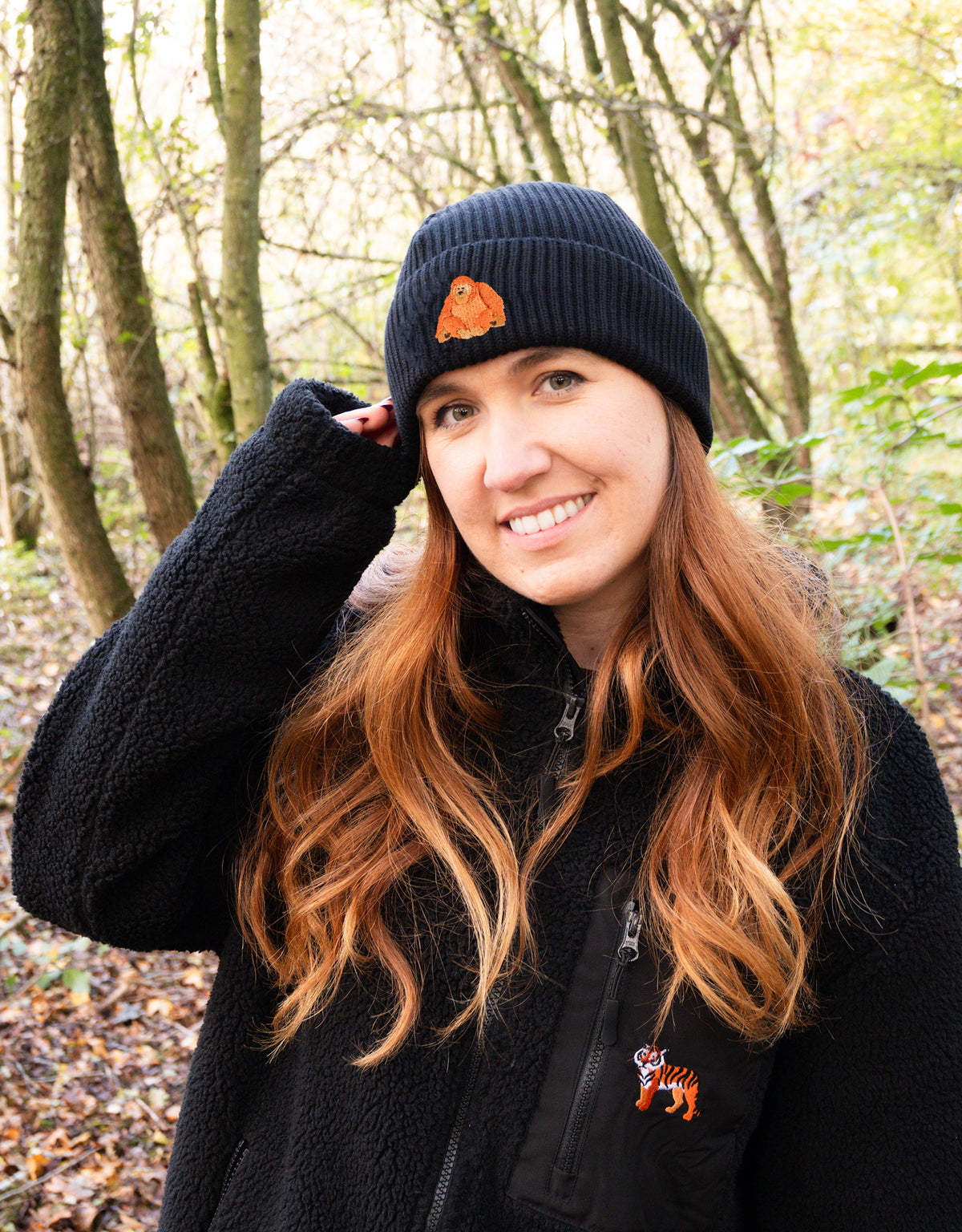 Orangutan Embroidered Beanie
