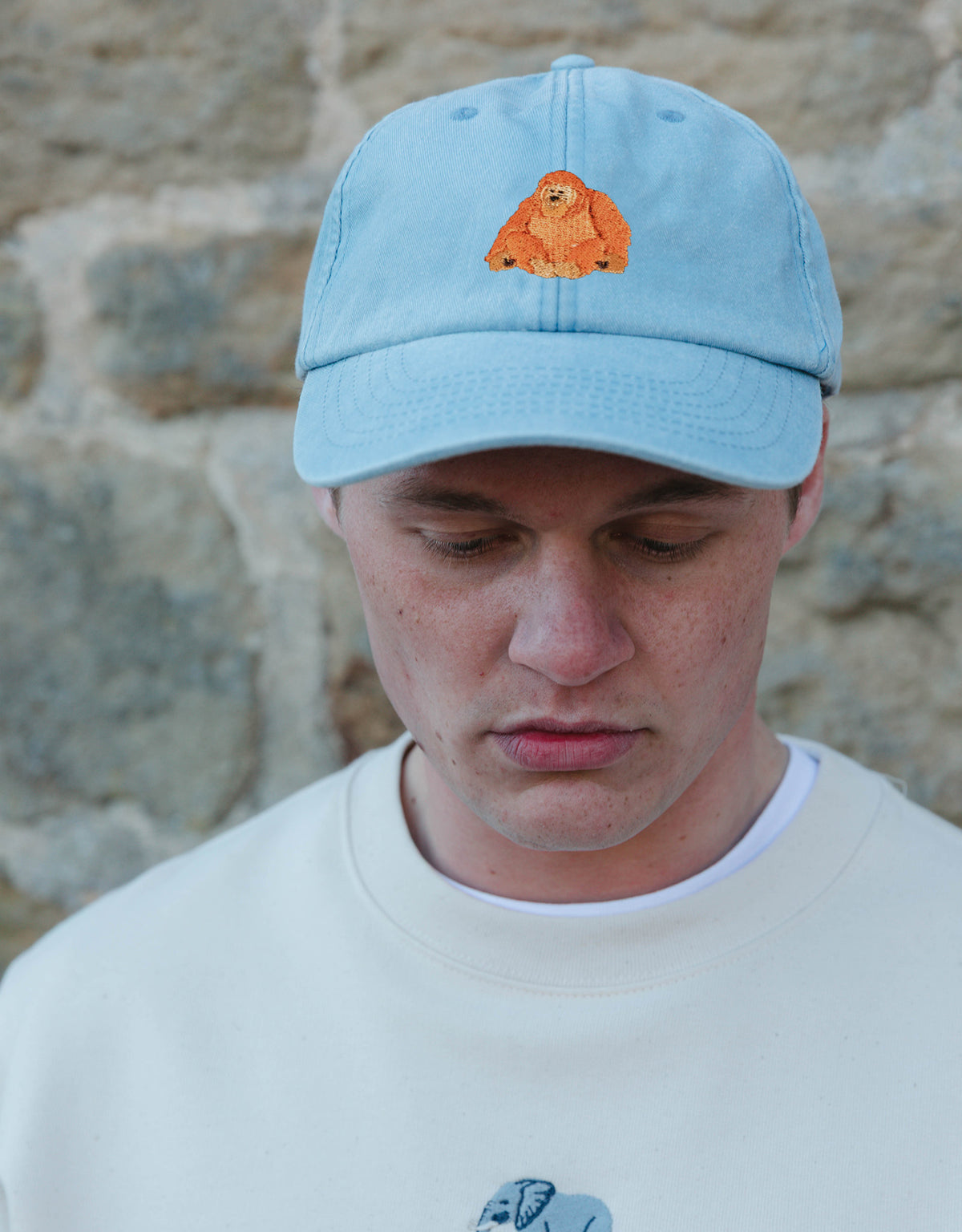 Orangutan Embroidered Vintage Cap