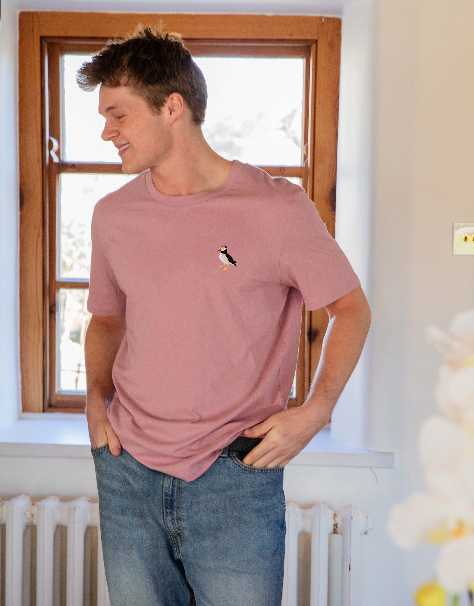 Puffin Embroidered Unisex T-Shirt