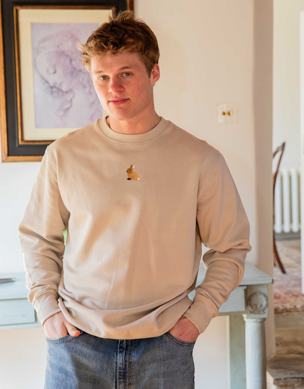 Rabbit Embroidered Unisex Sweatshirt