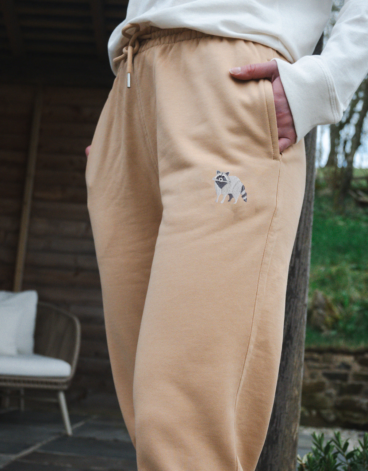 Raccoon Embroidered Unisex Sweatpants