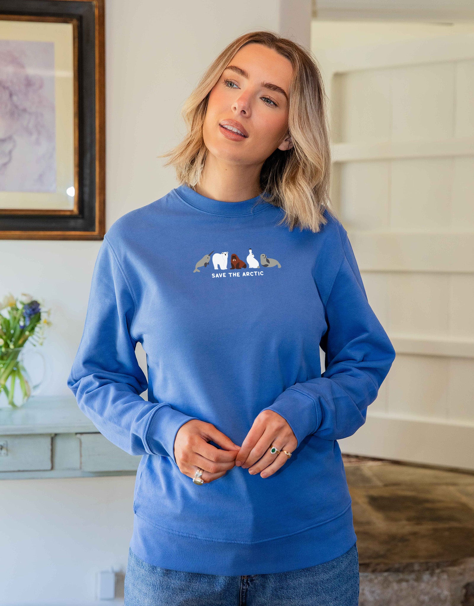 Save The Arctic Embroidered Unisex Sweatshirt