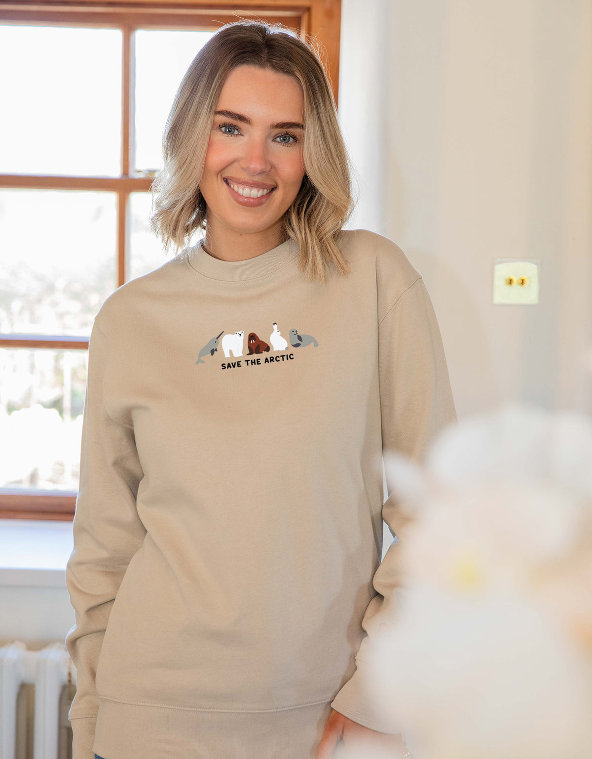 Save The Arctic Embroidered Unisex Sweatshirt