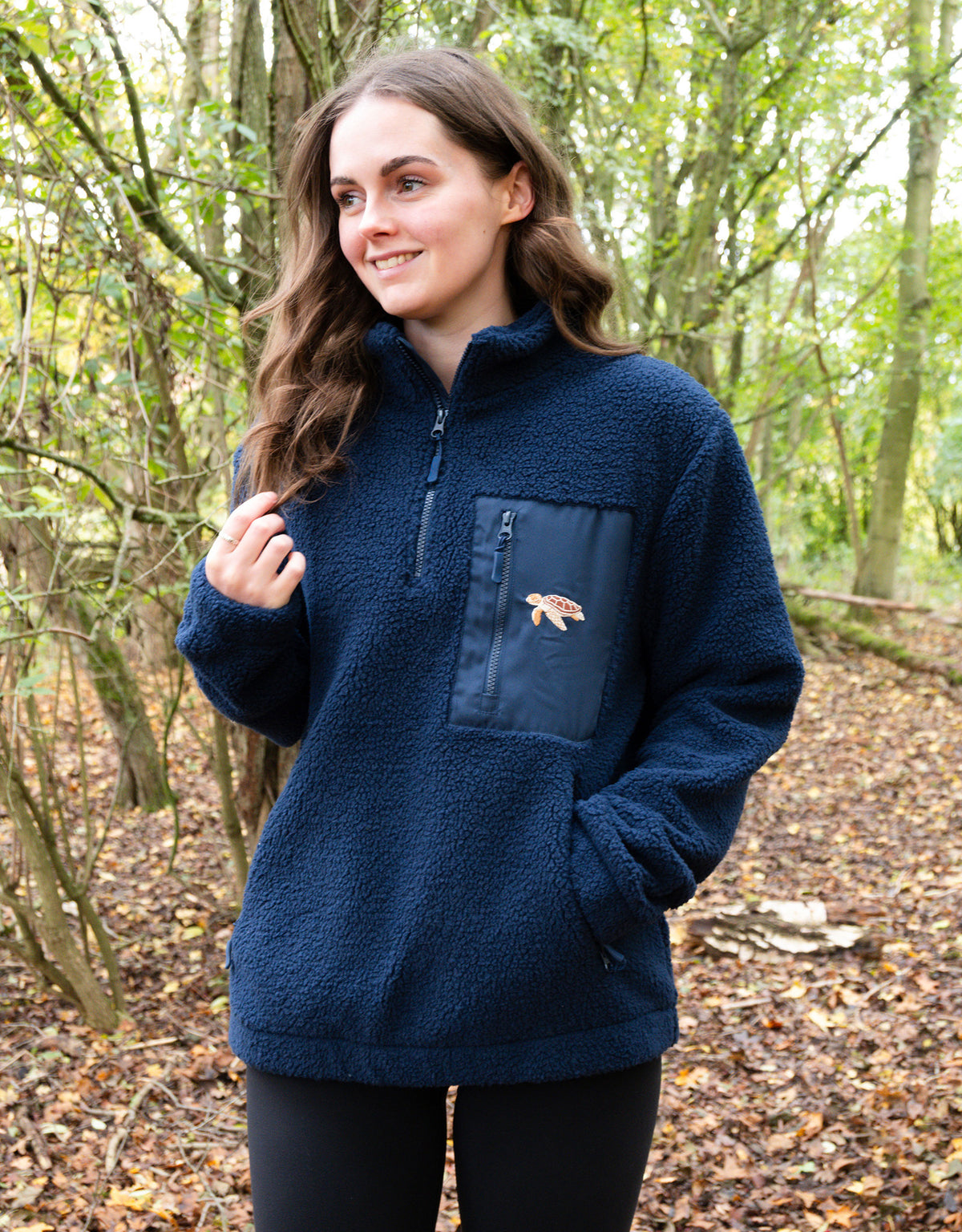 Sea Turtle 1/4 Zip Recycled Polyester Fleece