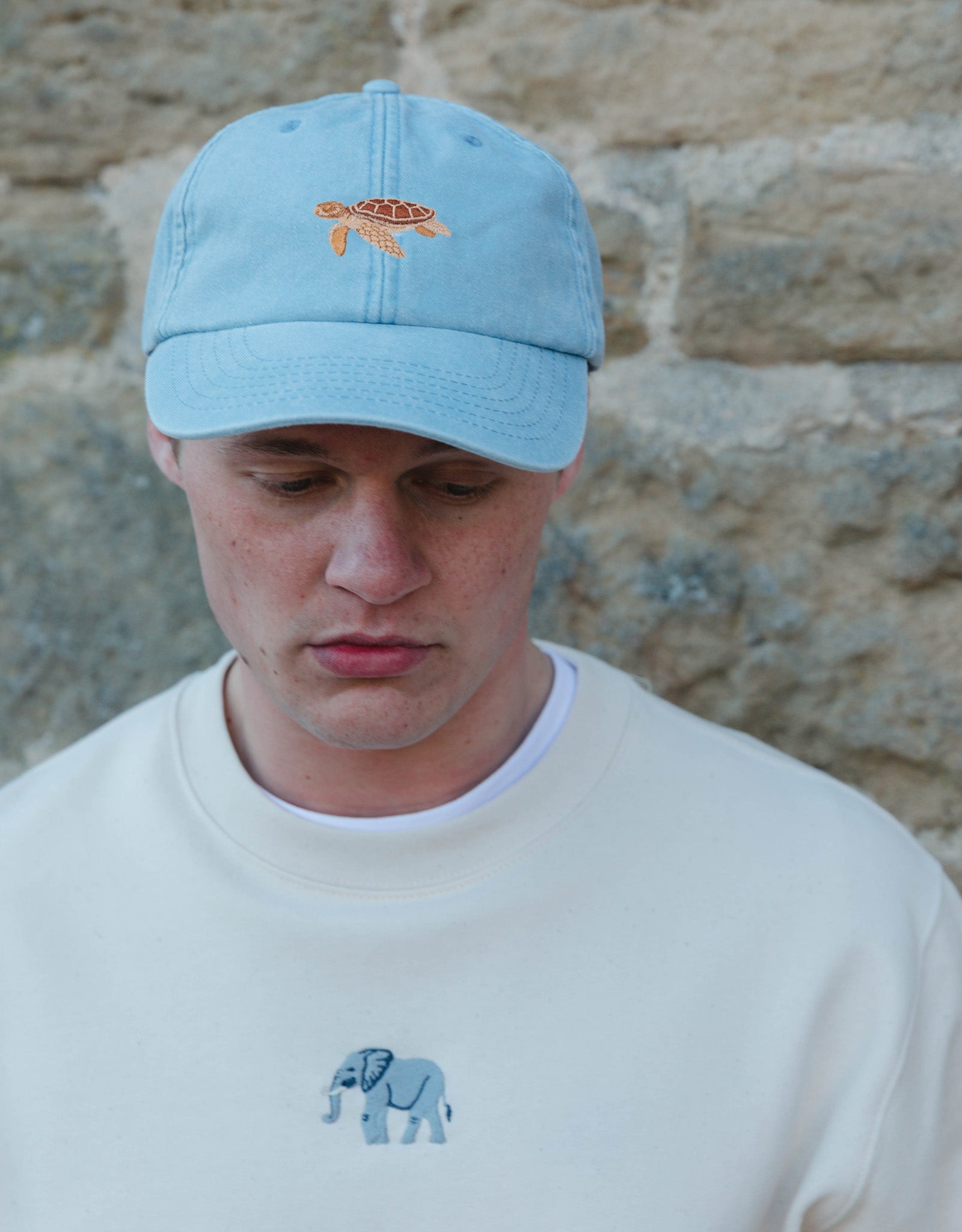 Sea Turtle Embroidered Vintage Cap