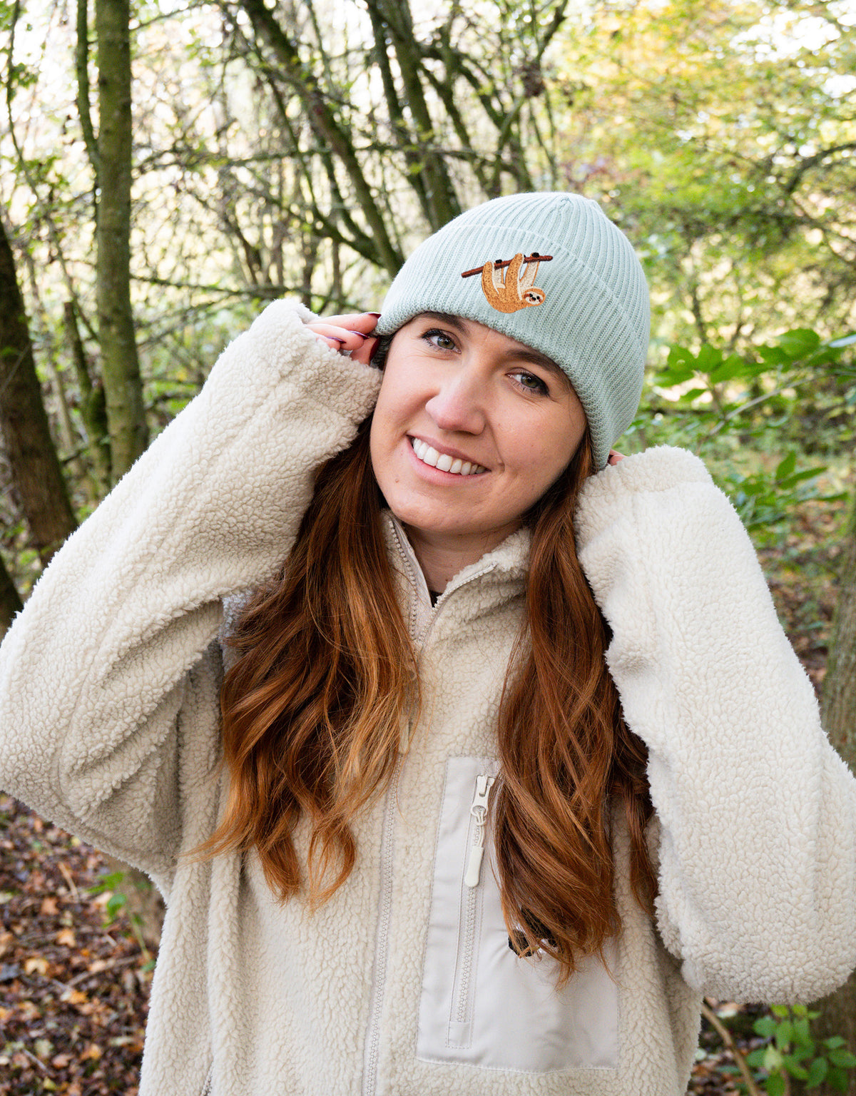 Sloth Embroidered Beanie