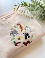 World Of Animals Embroidered Unisex Hoodie