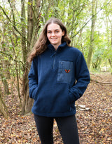 Peacock Butterfly 1/4 Zip Recycled Polyester Fleece