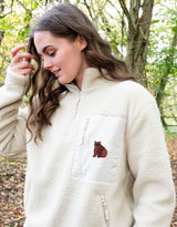 Brown Bear 1/4 Zip Recycled Polyester Fleece