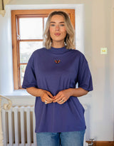 Peacock Butterfly Embroidered Unisex Oversized Tee