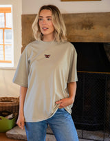 Peacock Butterfly Embroidered Unisex Oversized Tee