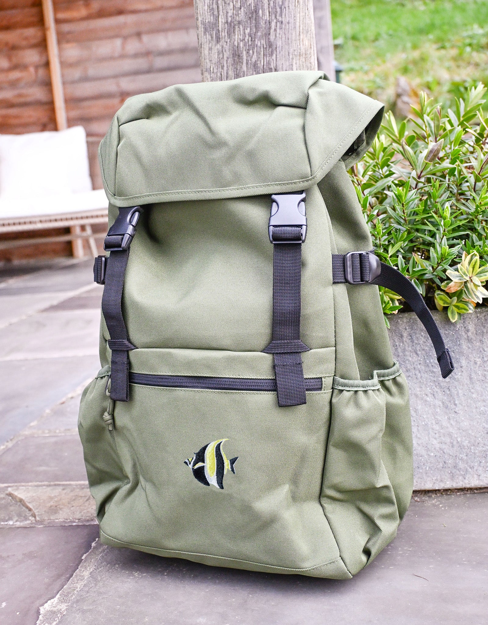 Angelfish Embroidered Recycled Rucksack