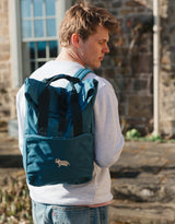 Badger Embroidered Fold-Top Backpack