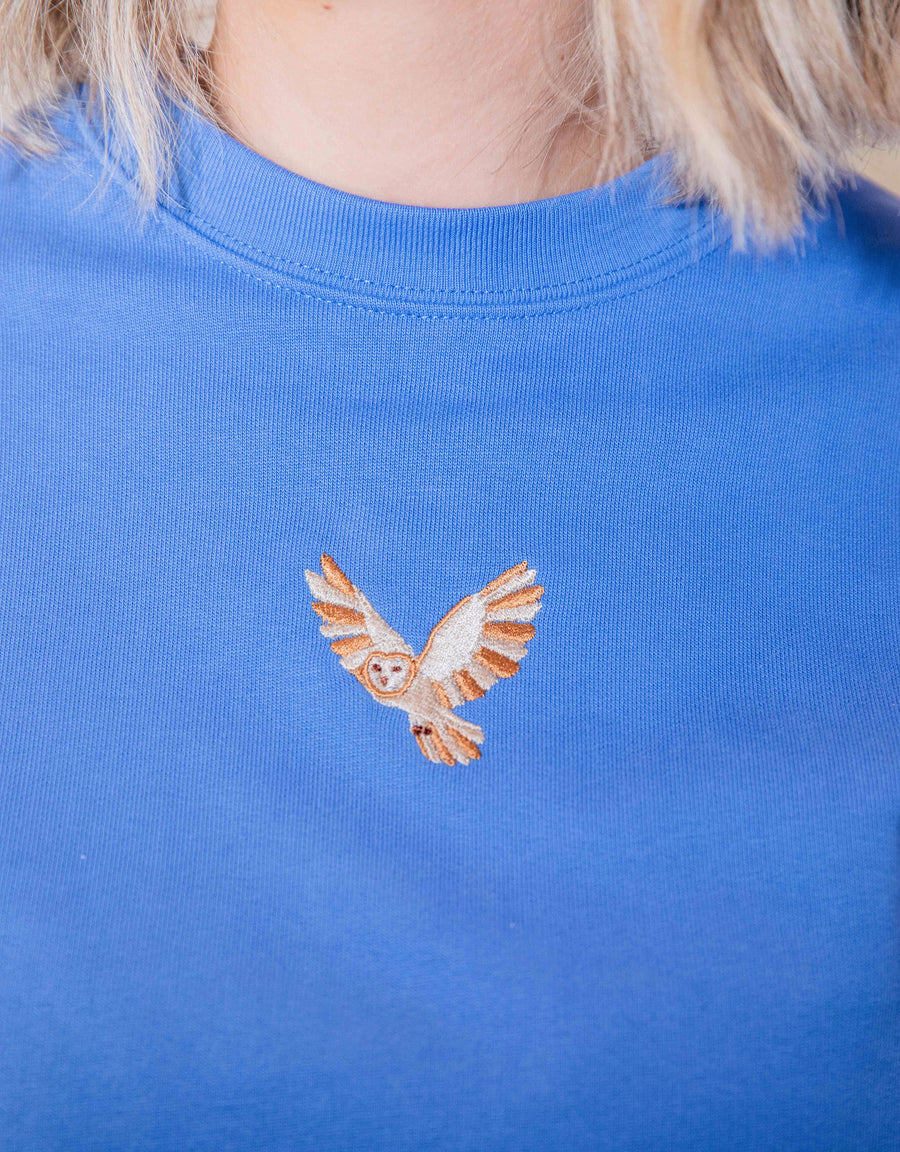 Barn Owl Embroidered Unisex Sweatshirt