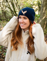 Barn Owl Embroidered Beanie