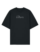 Family of Elephants Embroidered Unisex Oversized Tee