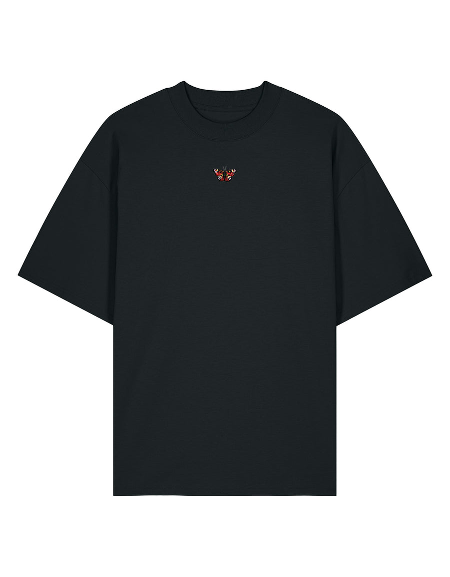 Peacock Butterfly Embroidered Unisex Oversized Tee
