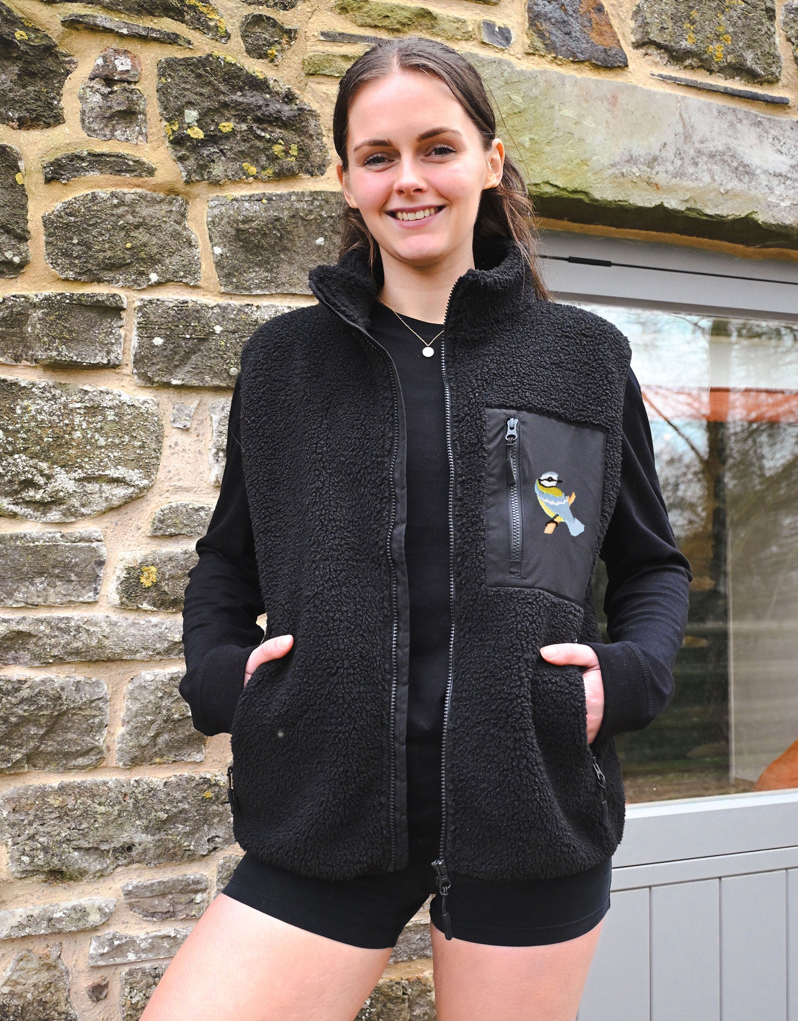 Blue Tit Recycled Polyester Fleece Gilet