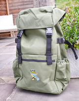 Blue Tit Embroidered Recycled Rucksack