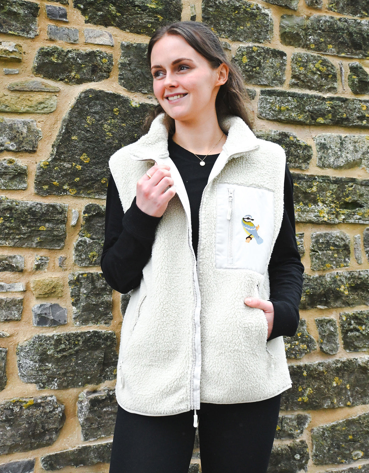 Blue Tit Recycled Polyester Fleece Gilet