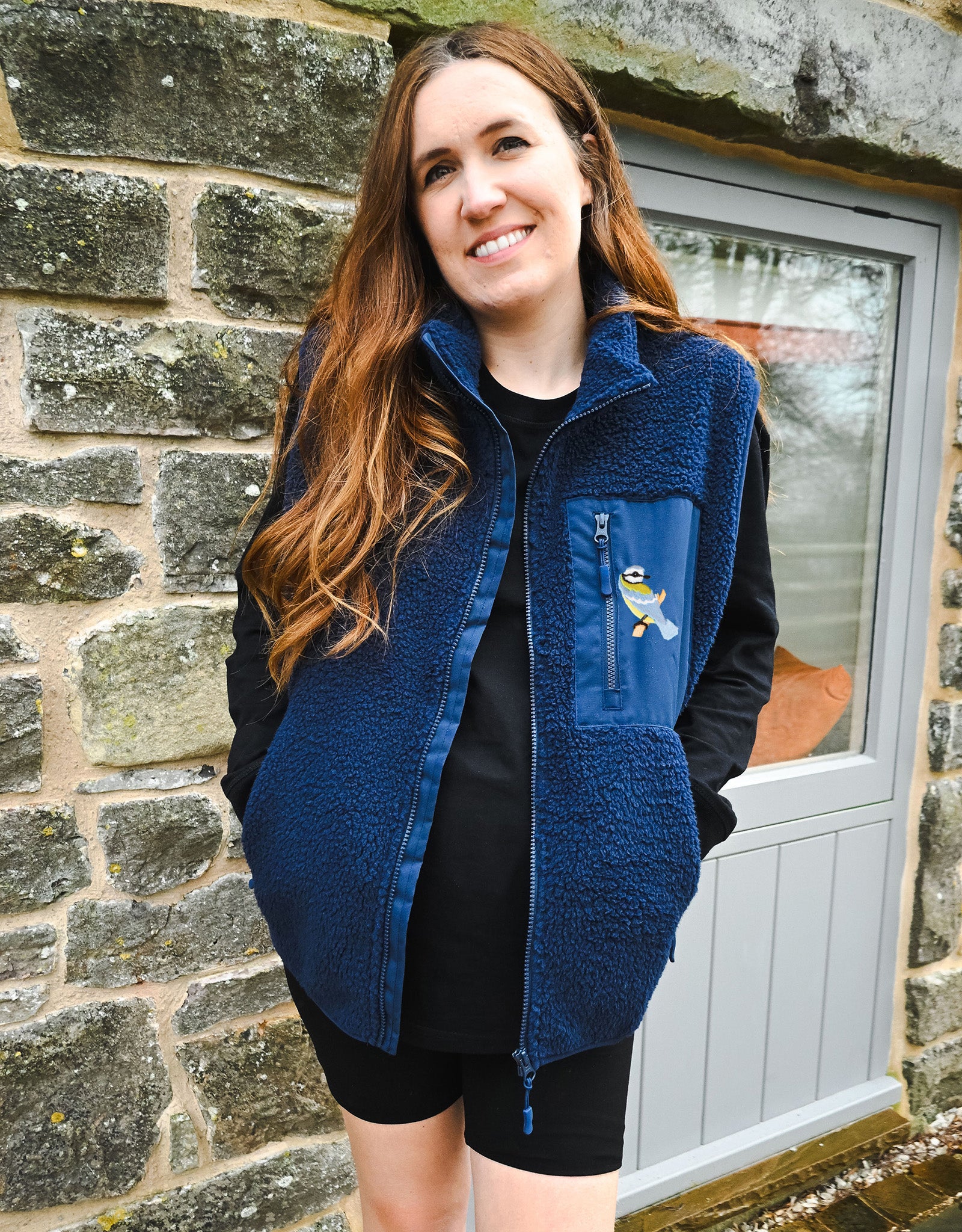 Blue Tit Recycled Polyester Fleece Gilet