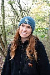 Blue Tit Embroidered Beanie
