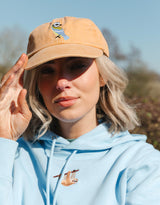 Blue Tit Embroidered Vintage Cap