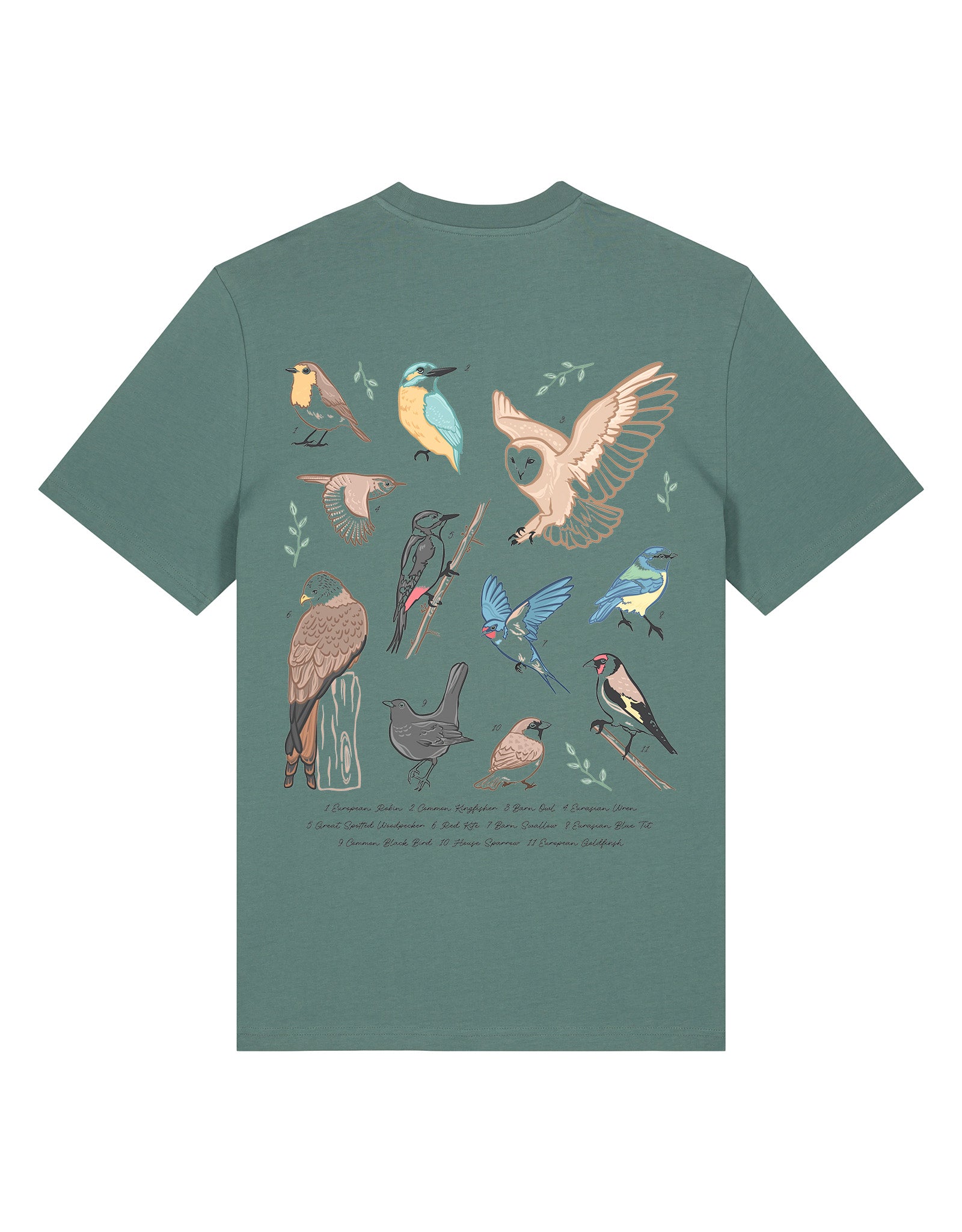 British Birds Printed Unisex T-Shirt