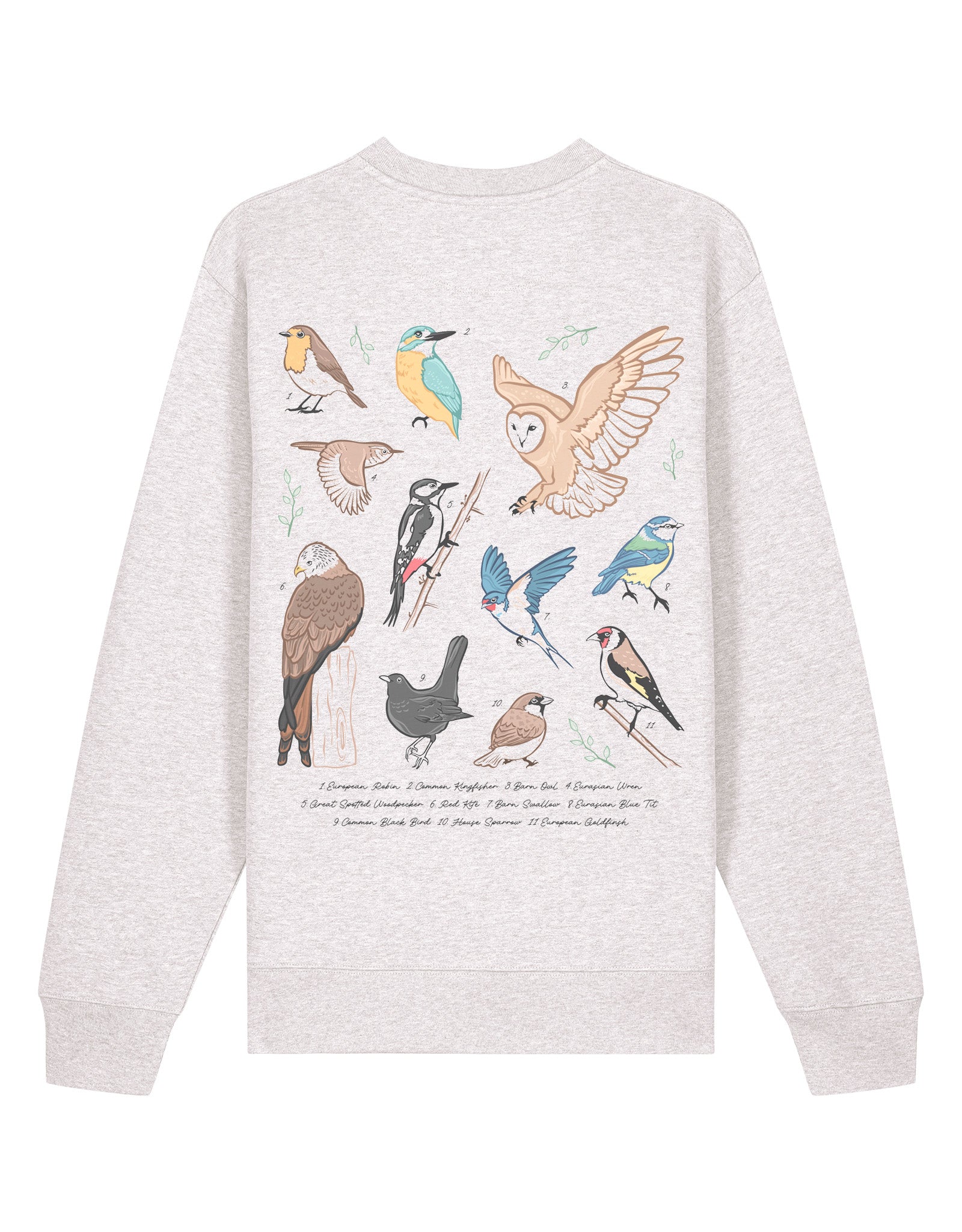 British Birds Printed Unisex Sweatshirt