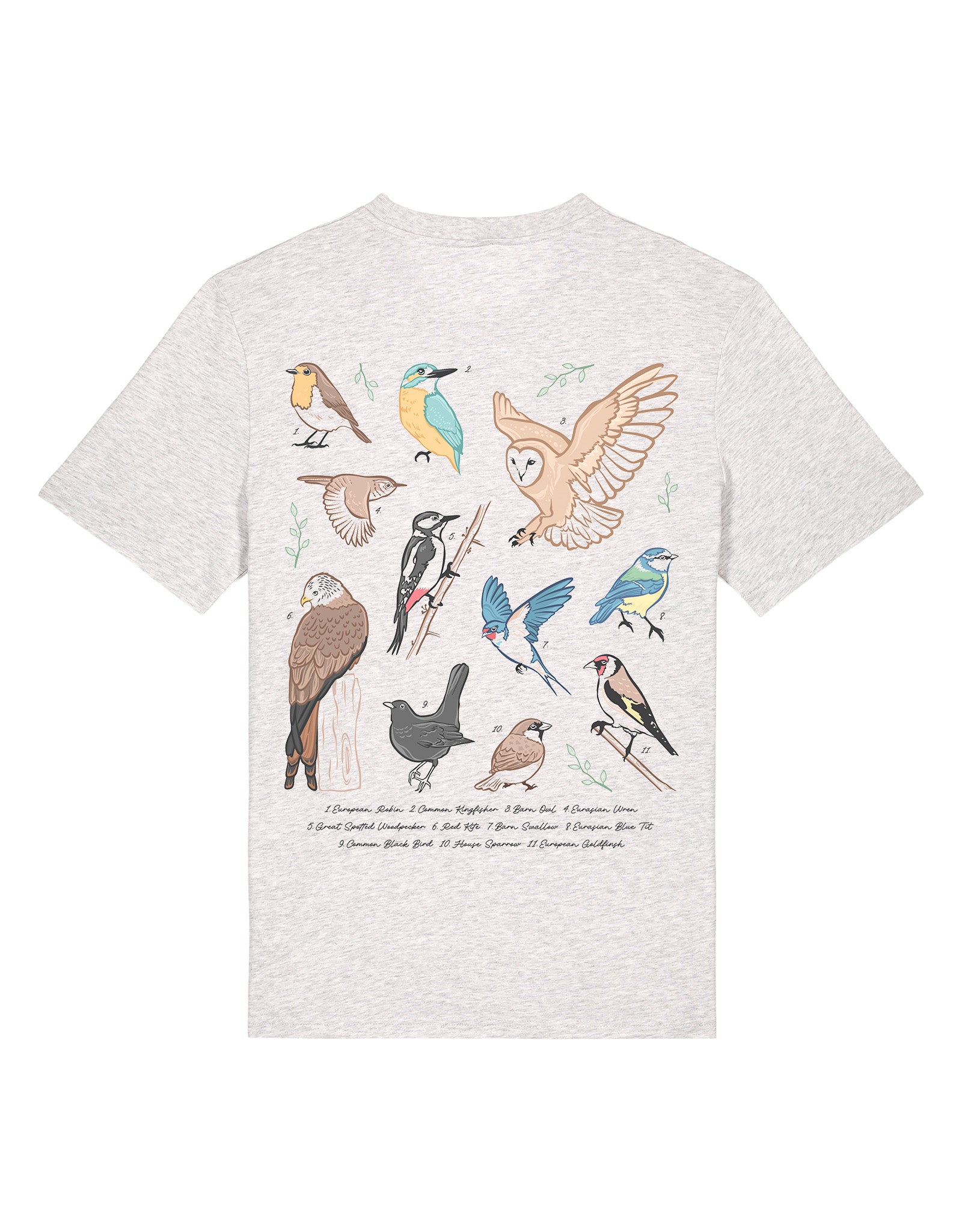 British Birds Printed Unisex T-Shirt