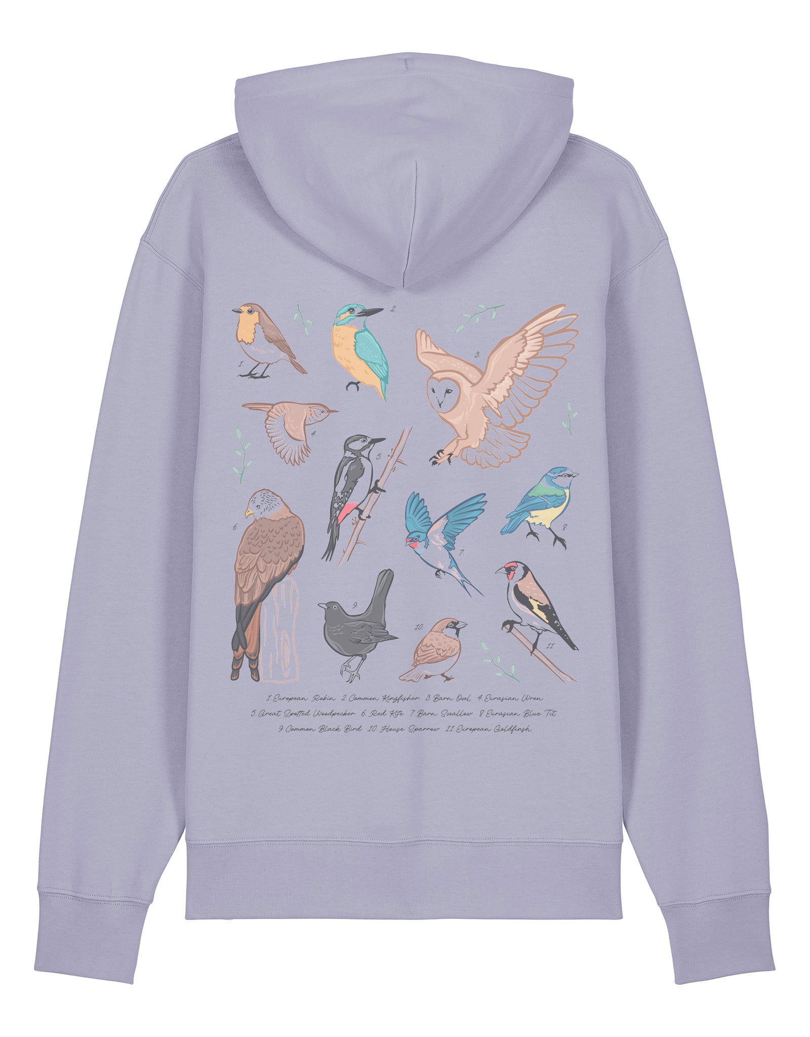 British Birds Printed Unisex Hoodie