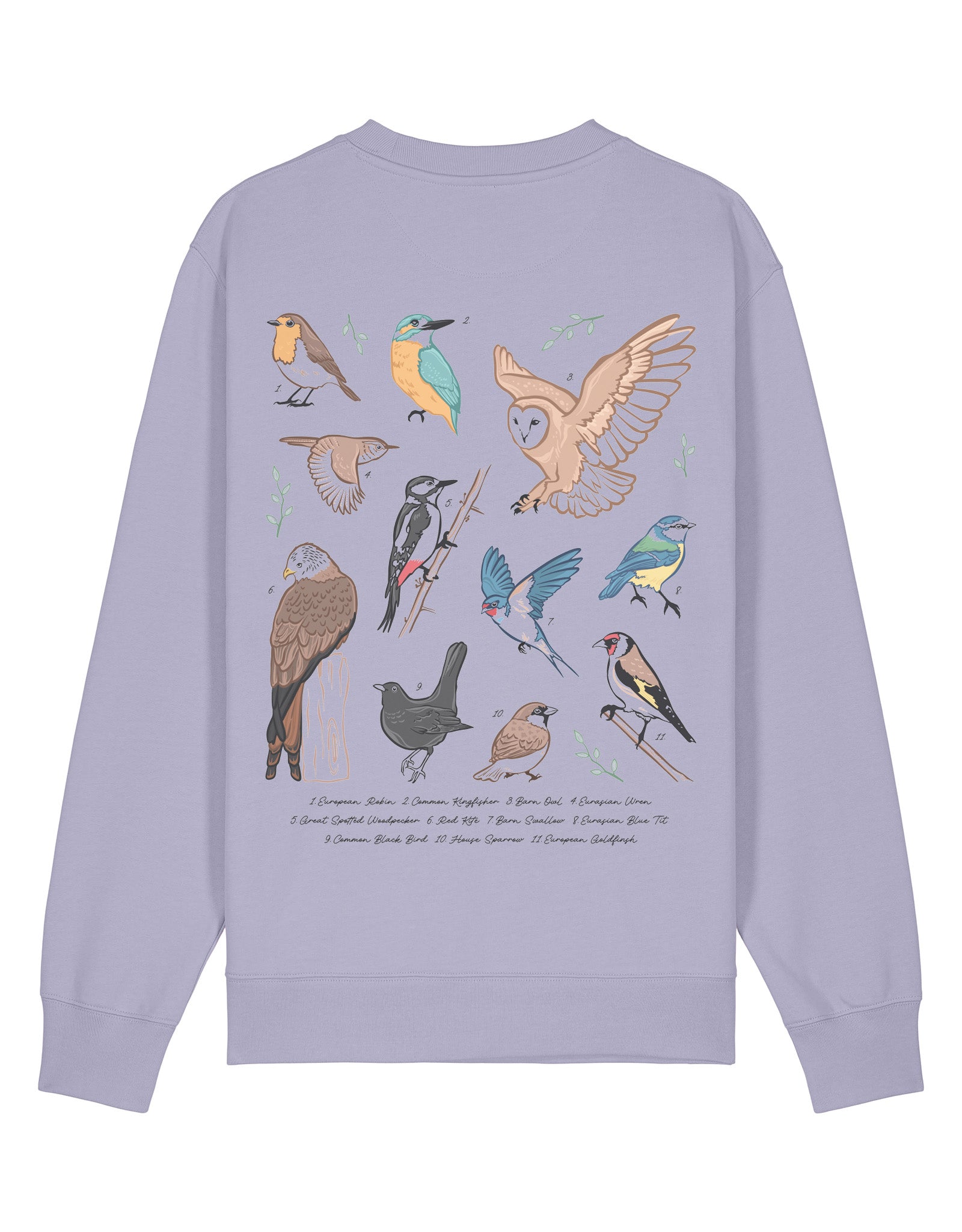 British Birds Printed Unisex Sweatshirt