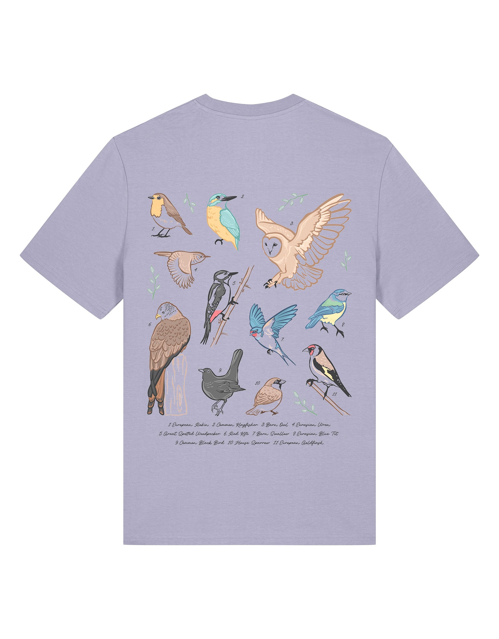 British Birds Printed Unisex T-Shirt