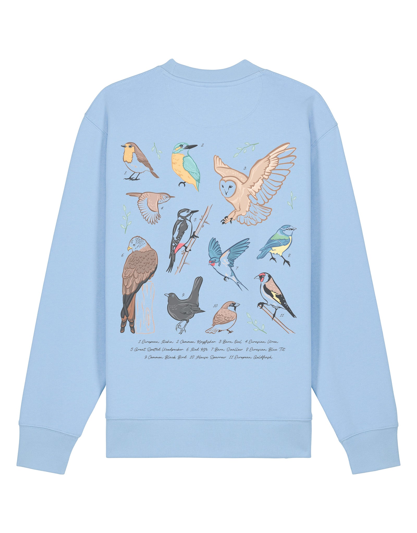 British Birds Printed Unisex Sweatshirt