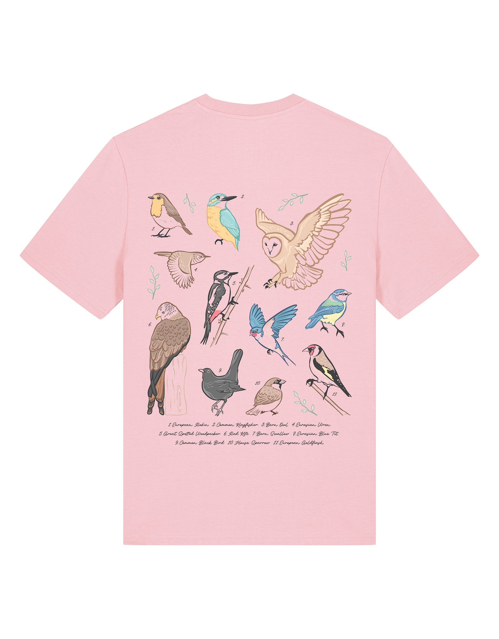 British Birds Printed Unisex T-Shirt