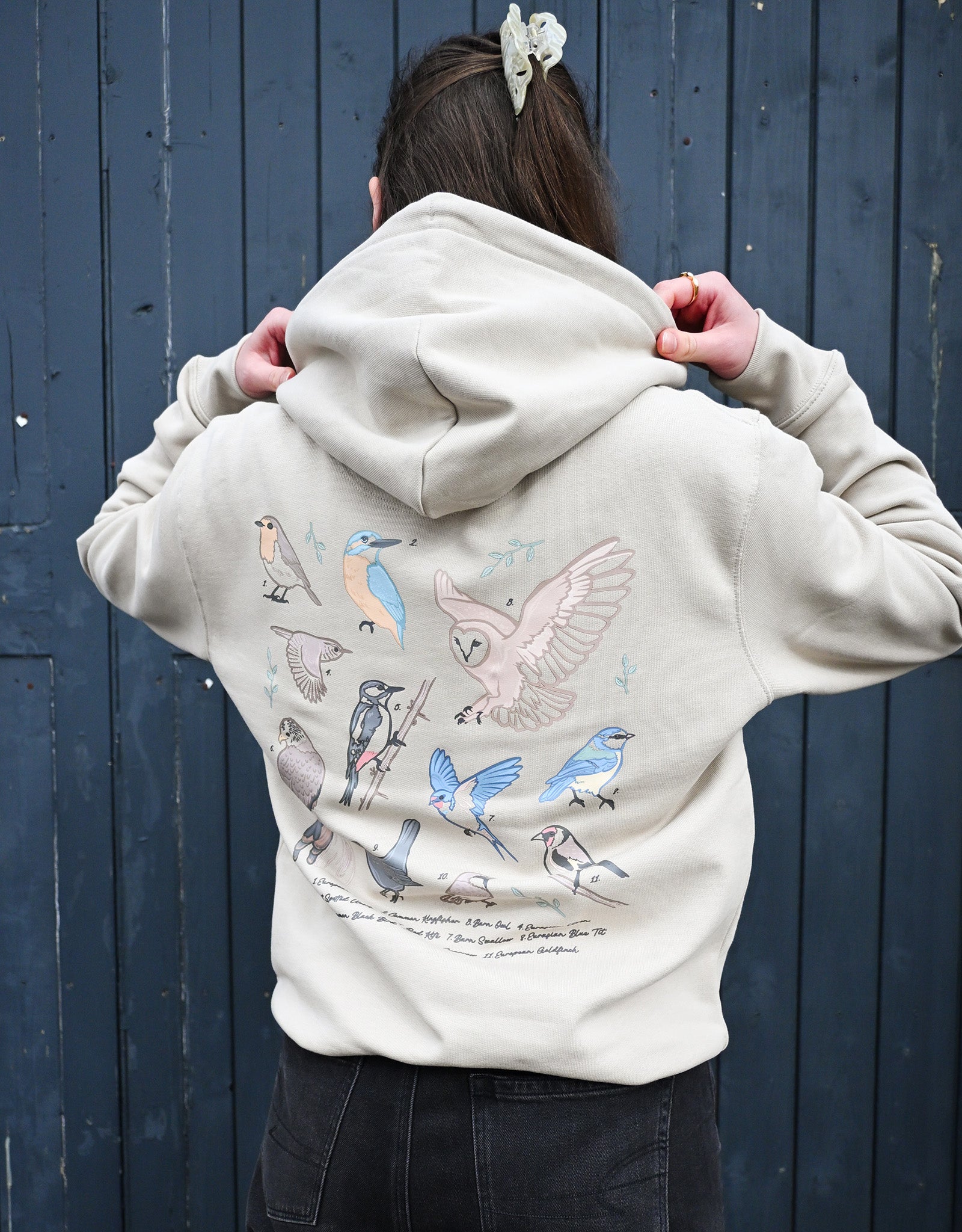British Birds Printed Unisex Hoodie