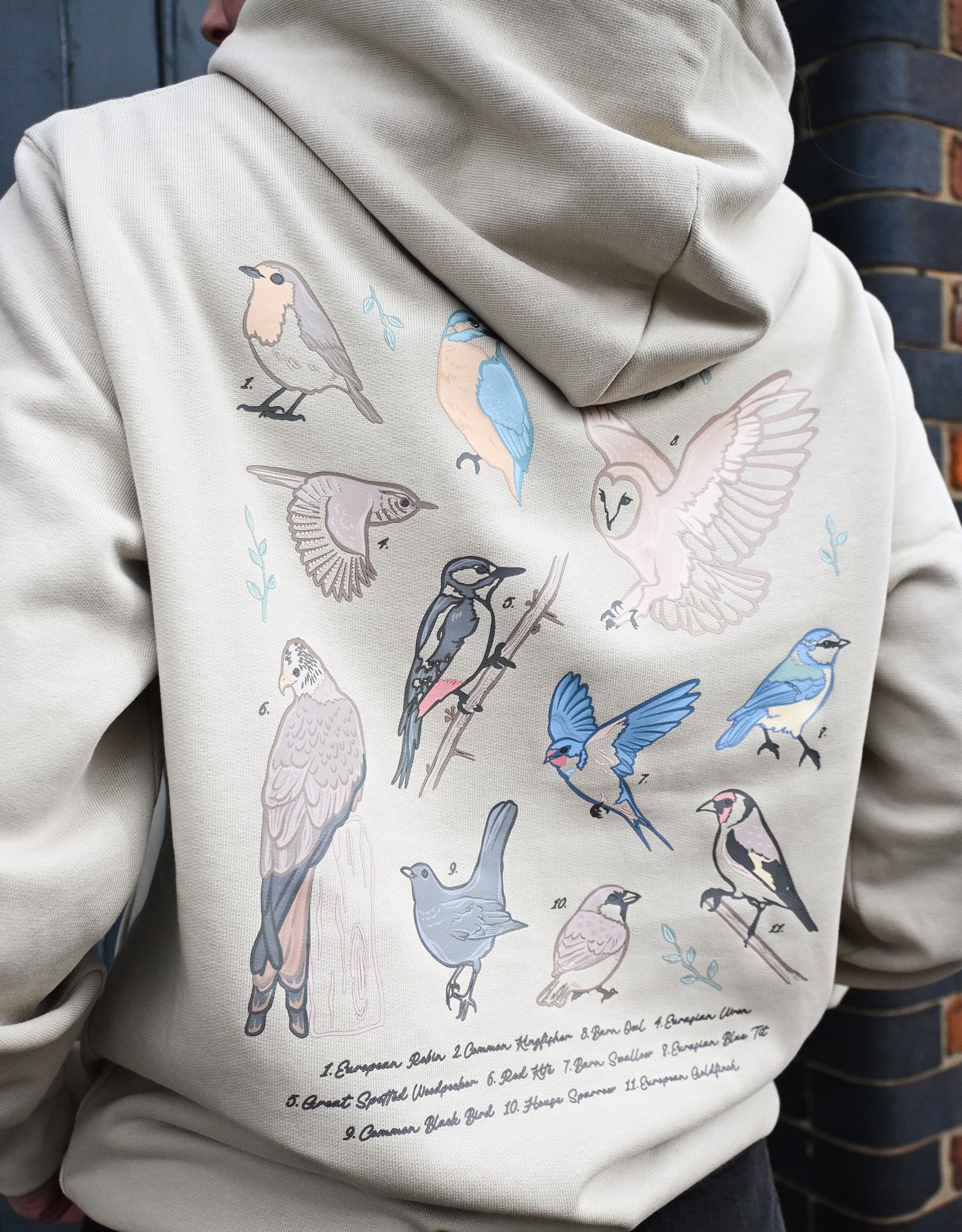 British Birds Printed Unisex Hoodie