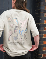 British Birds Printed Unisex Oversized Tee