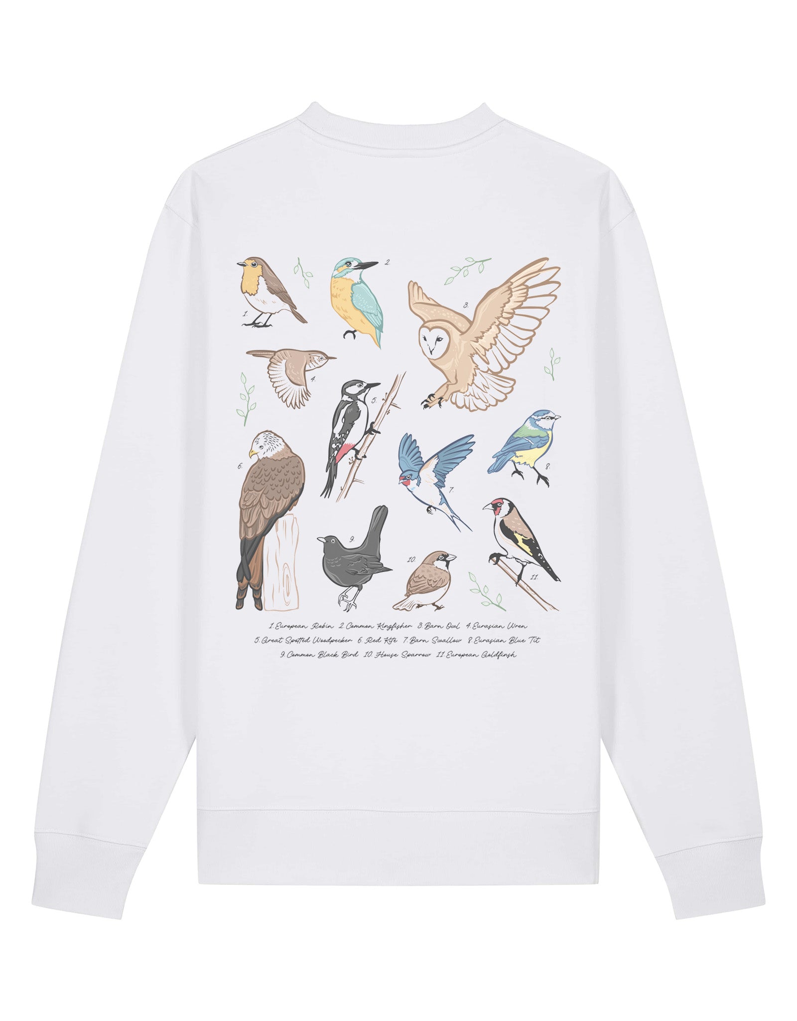 British Birds Printed Unisex Sweatshirt