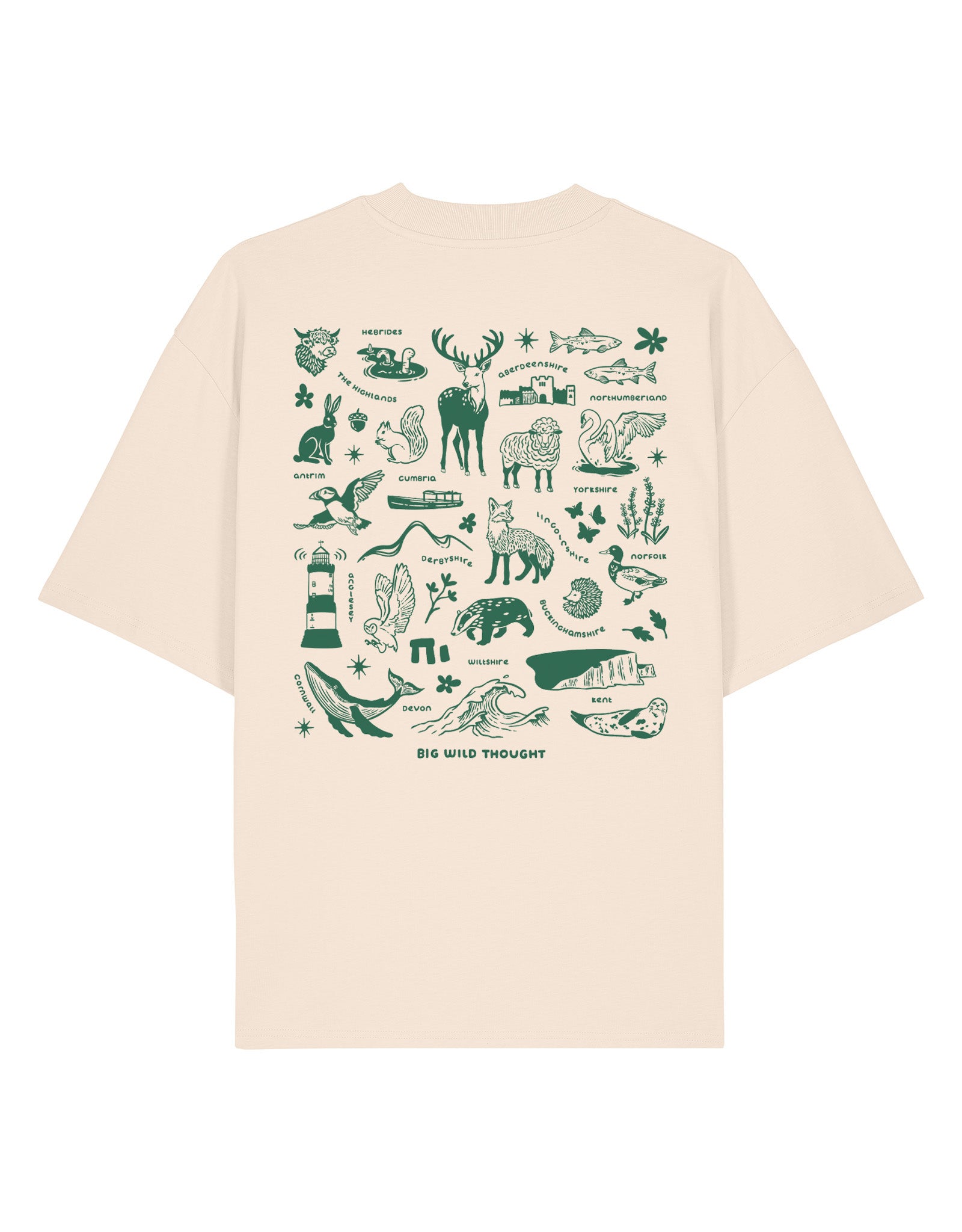 All Things British Printed Unisex Oversized Tee