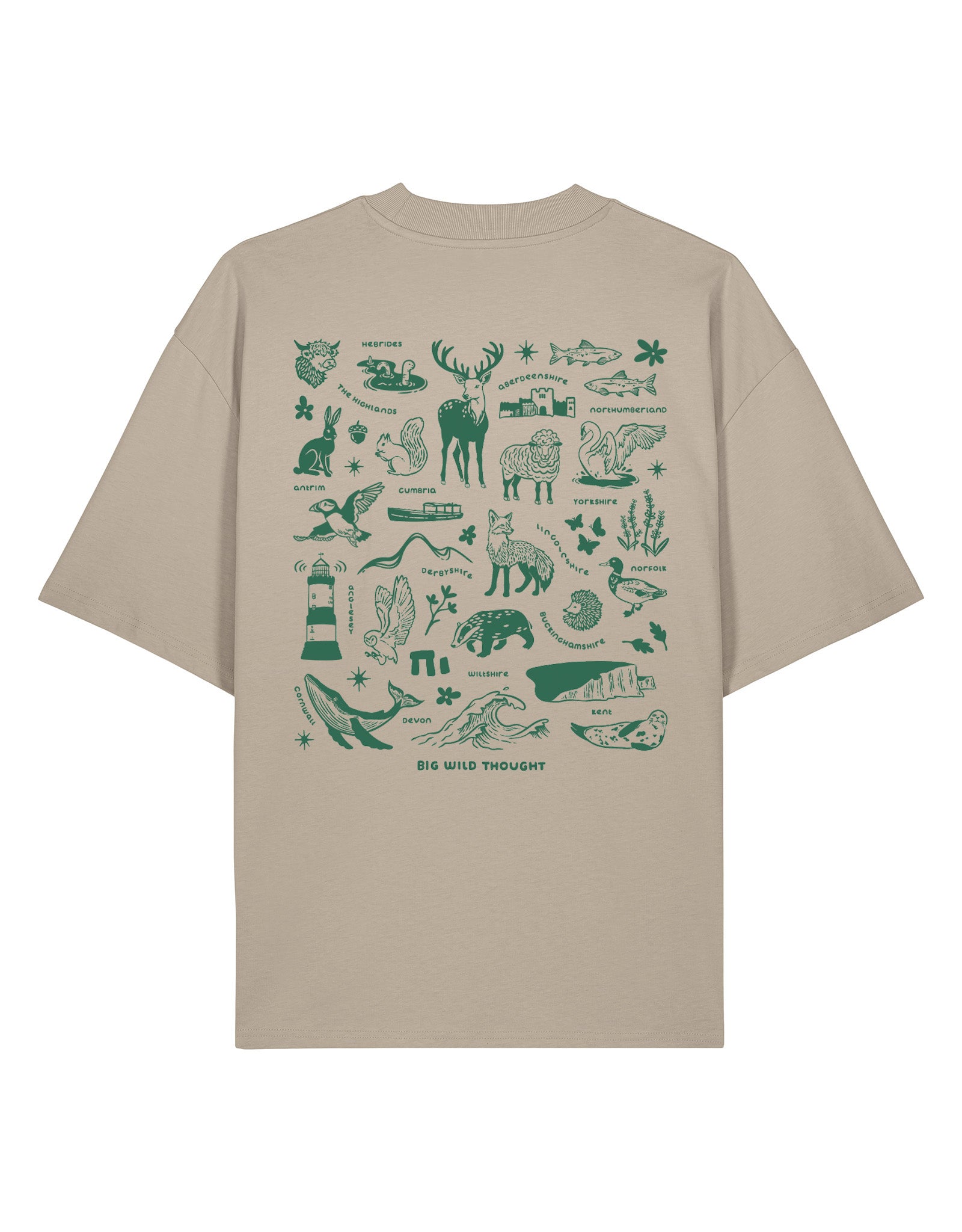 All Things British Printed Unisex Oversized Tee
