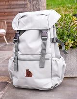 Brown Bear Embroidered Recycled Rucksack